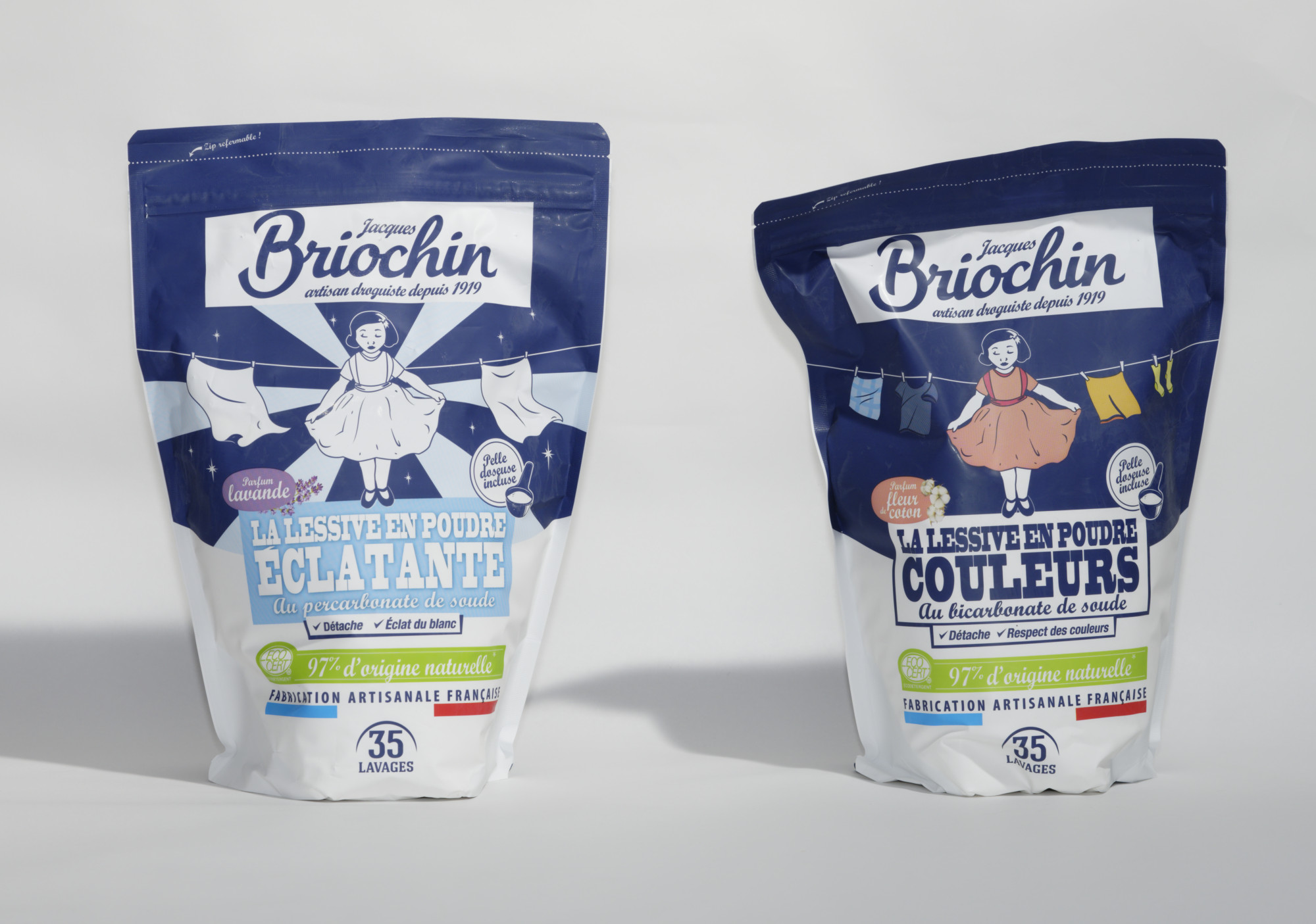 Lessive : Briochin lance des poudres labellisées Ecocert fabriquées en  France - Leader Réunion
