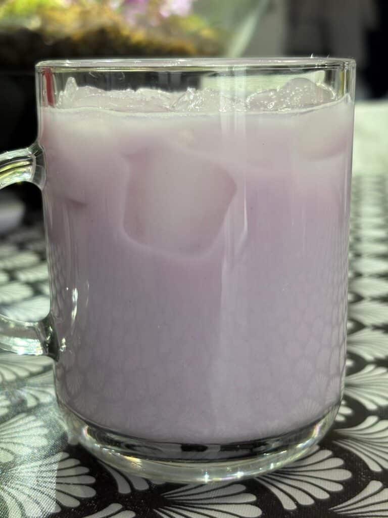 Version latte glacé Ube de Lilaya. Photo : Philippe Lim