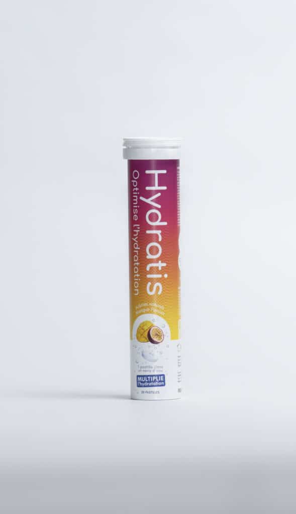 Pastilles hydratantes saveur mangue passion d'Hydratis. Photo : Philippe Lim
